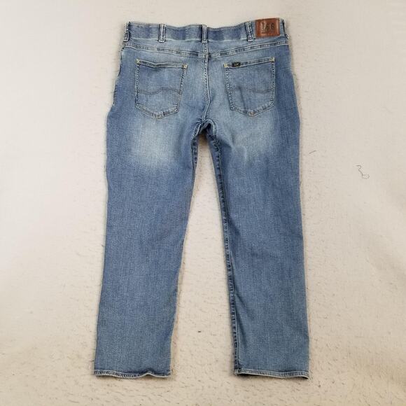 Lee Extreme Motion Performance Jeans Mens 40x30 Blue Straight Tapered Stretch - Picture 5 of 14